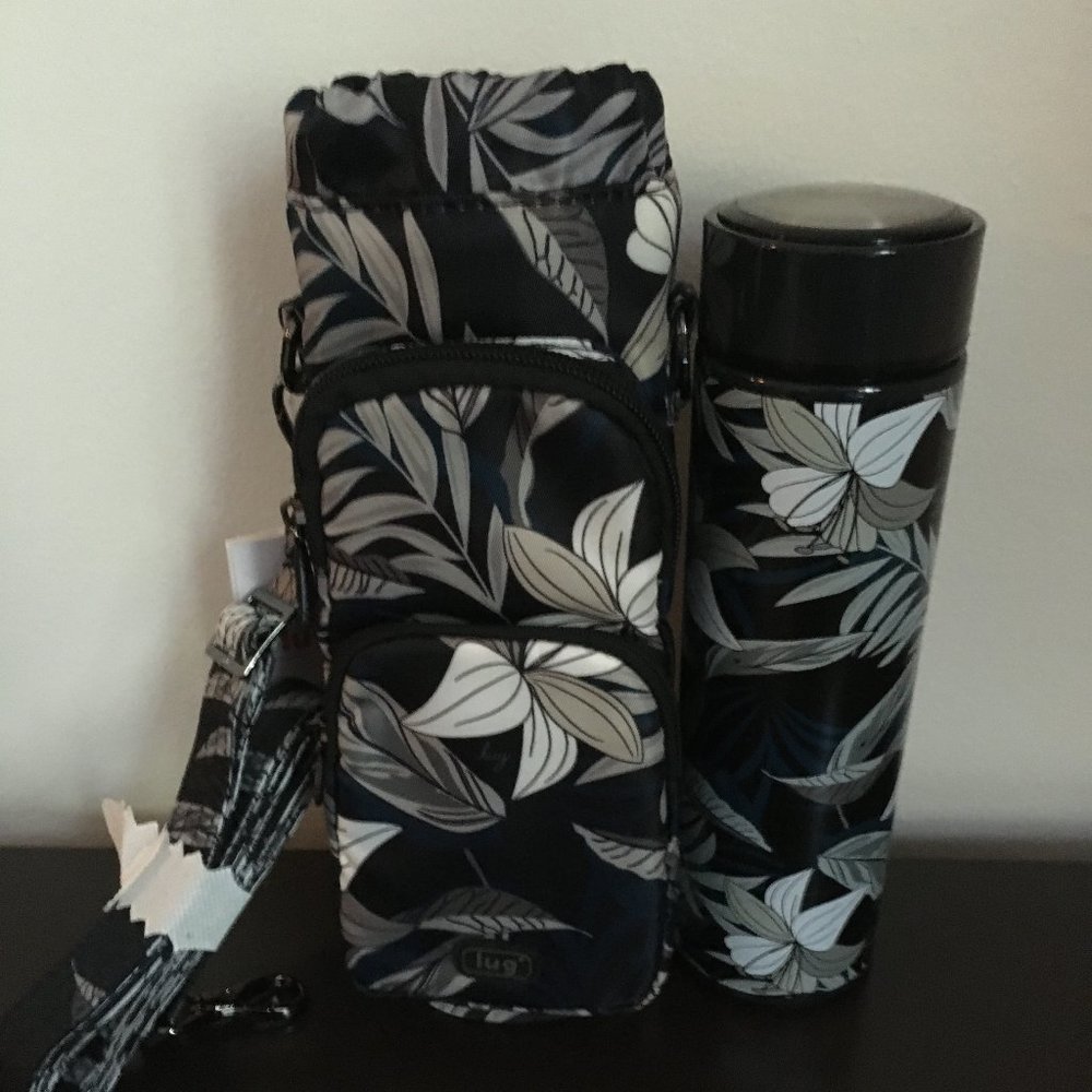 LUG - Chuggie + Huggie Crossbody and Water Bottle Set in Lily Black - NWT